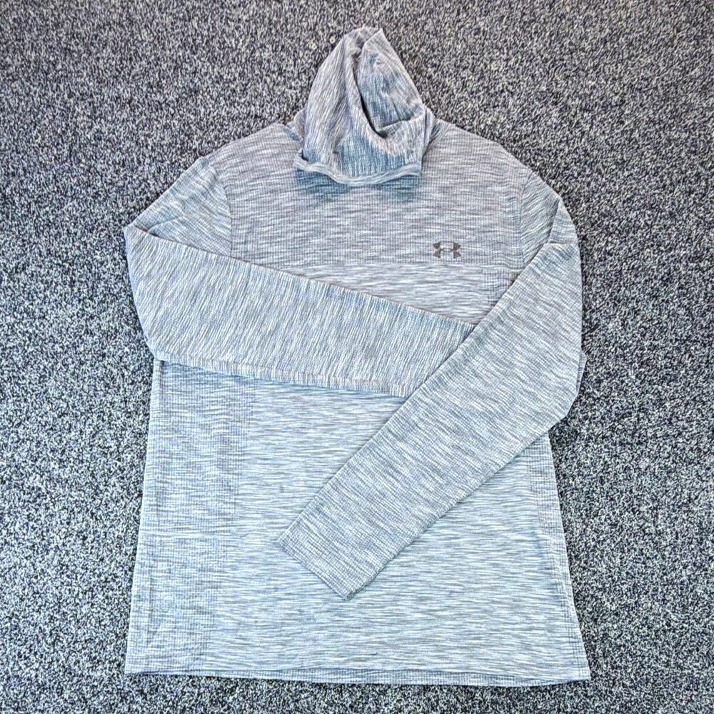 Under Armour Threadborne HeatGear Men’s Fitted Hooded Pullover Hoodie Gray XL